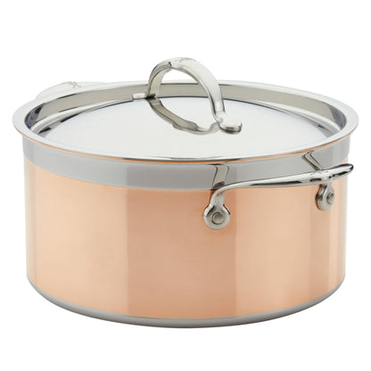 Hestan - CopperBond Collection - 100% Pure Copper Stock Pot, Induction Cooktop Compatible, 6 Quart