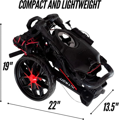 Bag Boy Limited Edition Nitron Golf Push Cart, Gray/Black USA