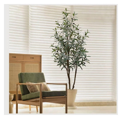 ntumLeap Indoor 4.5Ft Fake Tree Artificial Plant Olive Tree Realistic Simulation Tree in Pot for Living Rooms Home Fake Plants Decor Artificial Tree,
