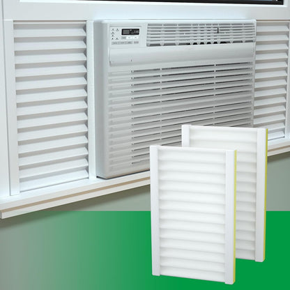 VACUUM002WHITE Window Air Conditioner Side Insulated Panel, 2PIC Insulation Panels Window Seal Kit with 4 Pressure