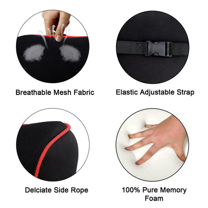 Crofy 2-Pack Car Neck Pillow, Softness Car Headrest Pillow for Driving with Adjustable Strap, 100% Memory Foam and Breathable Removable Cover, Comfortable Ergonomic Design, 4.7 Inches Thick