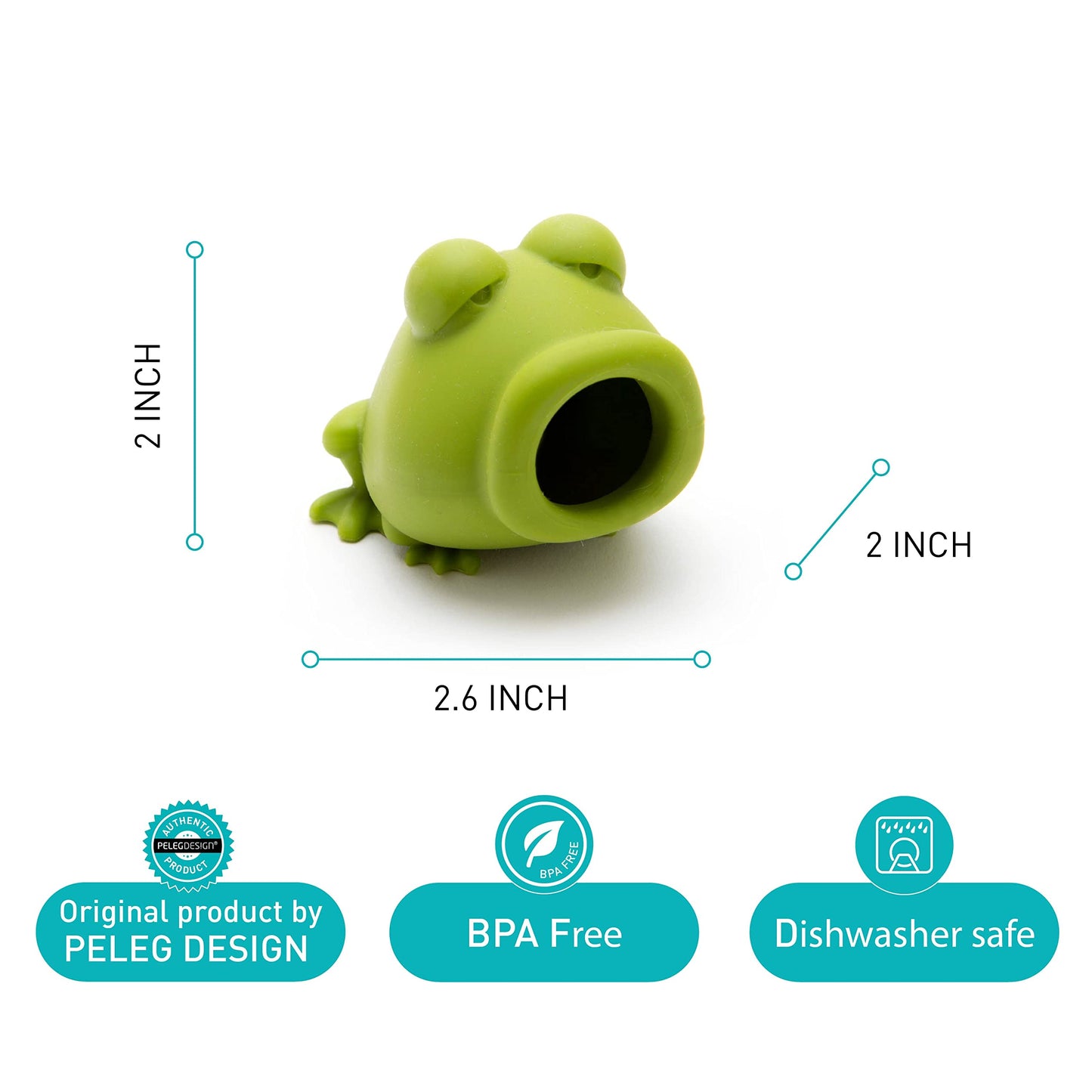 Peleg Design Egg Separator for Raw Eggs – Silicone Egg Yolk and White Separator, Funny Frog Design – Cute Kitchen Tool Gadget for Cooking/Baking