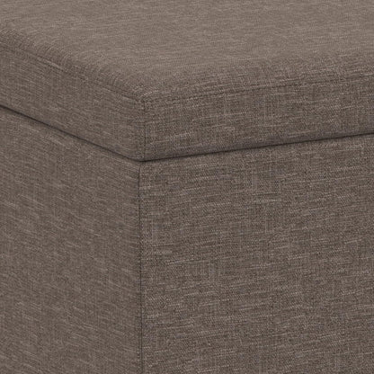SIMPLIHOME Avalon Extra Large Storage Ottoman Bench - 54 inch Wide Upholstered Linen Look Fabric Rectangular Lift-Top Ottoman in Fawn Brown, Contemporary Bench for Living Room with Hidden Storage