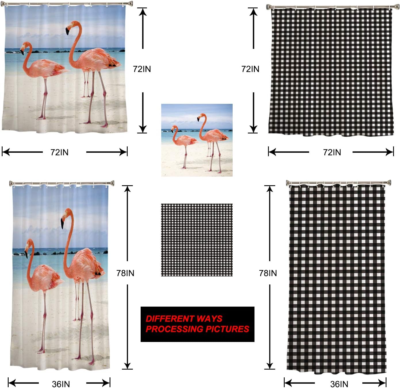 Extra Long Flower Dragonfly Waterproof Bathroom Fabric Shower Curtain 84 inch Bath Curtain