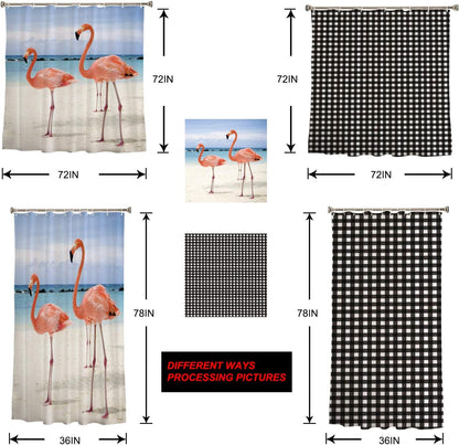 Extra Long Flower Dragonfly Waterproof Bathroom Fabric Shower Curtain 84 inch Bath Curtain