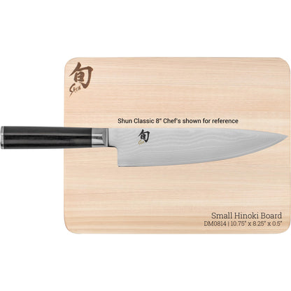 Shun Cutlery Small Hinoki Cutting Board, 10.75" x 8.25" Small Wooden Cutting Board for Kitchen, Medium-Soft Wood Preserves Knife Edges, Forest Stewardship Council Certified, Japanese Chopping Board