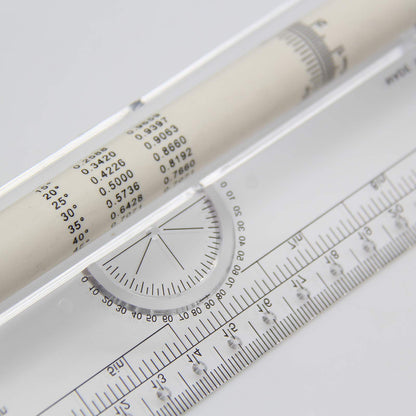 Plastic Measuring Rolling Ruler, Pack of 2, Multifunctional Measuring Rolling Ruler Drawing Roller Ruler, Ruler for Measuring, Drafting, Student, School, and Office, 12 Inches
