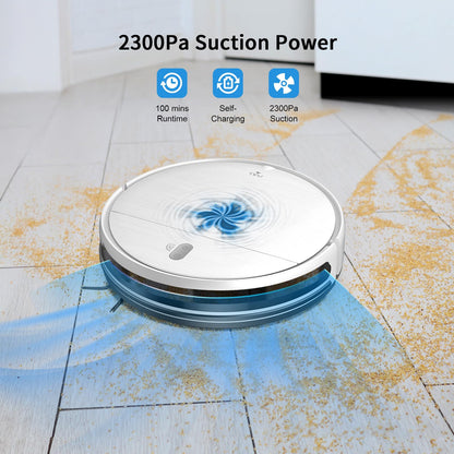 MAMNV Robot Vacuum and Mop,2 in 1 for Carpet & Hard Floor,Robotic Vacuum Cleaner with Alexa/Voice/App,Powerful & Quiet for Pet Hair,Slim 2.87",Self-Charging & Zigzag Path Cleaning