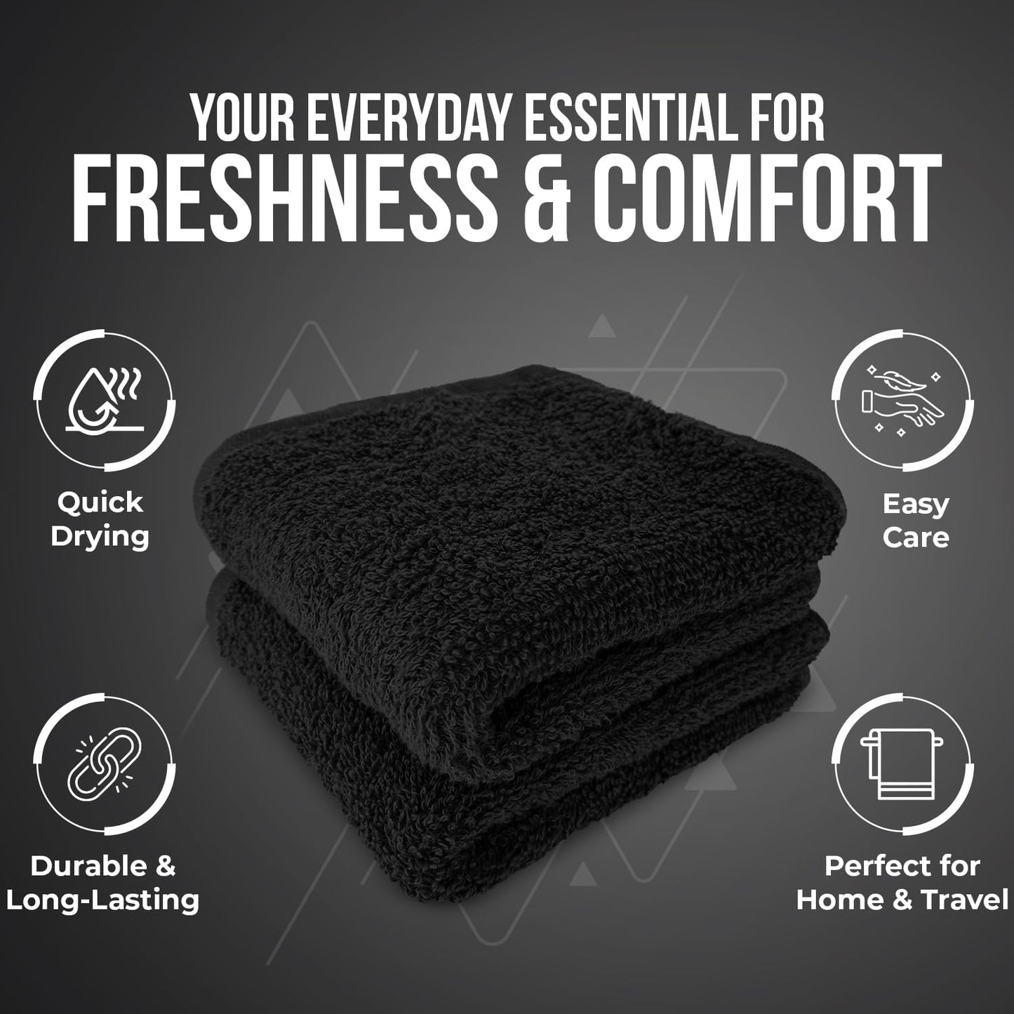 12 Pack [12x12] 100% DAN RIVER Wash Cloths for Showering - Cotton Washcloths Premium Quality Flannel Face Cloths