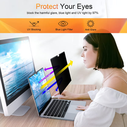 Magnetic Privacy Screen for MacBook Air 13.6 & 13 Inch 2022-2025 (M2, M3, M4), Matte Removable Anti Glare Blue Light Filter