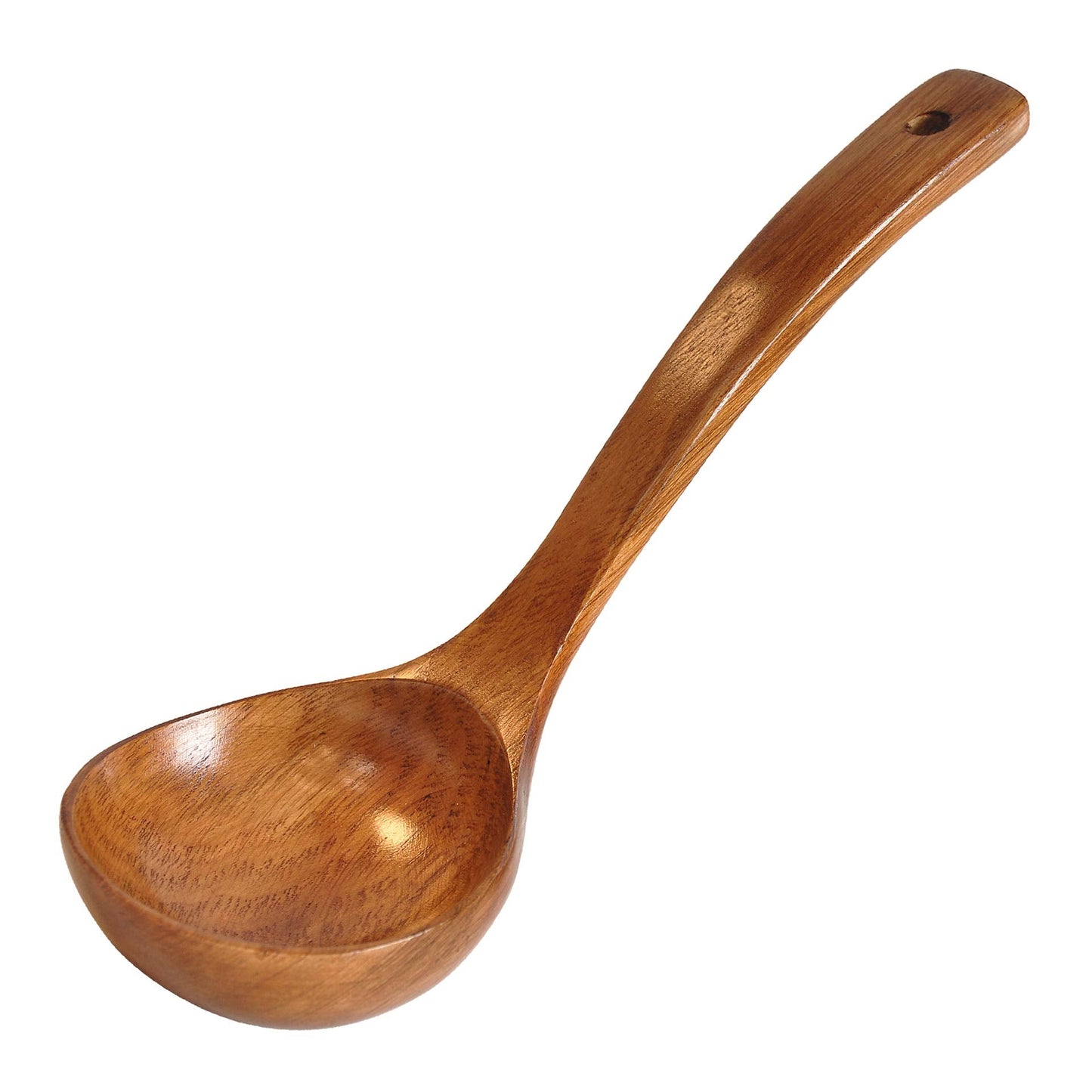 FJNATINH Wooden Ladle with Long Handle, Handmade Soup Ladle for Cooking Kitchen Cookware