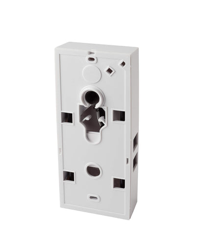 Newhouse Hardware MCHBV Wireless Mechanical Two-Note Chime and Door Button with Built-in Viewer, One Size, White/Brass
