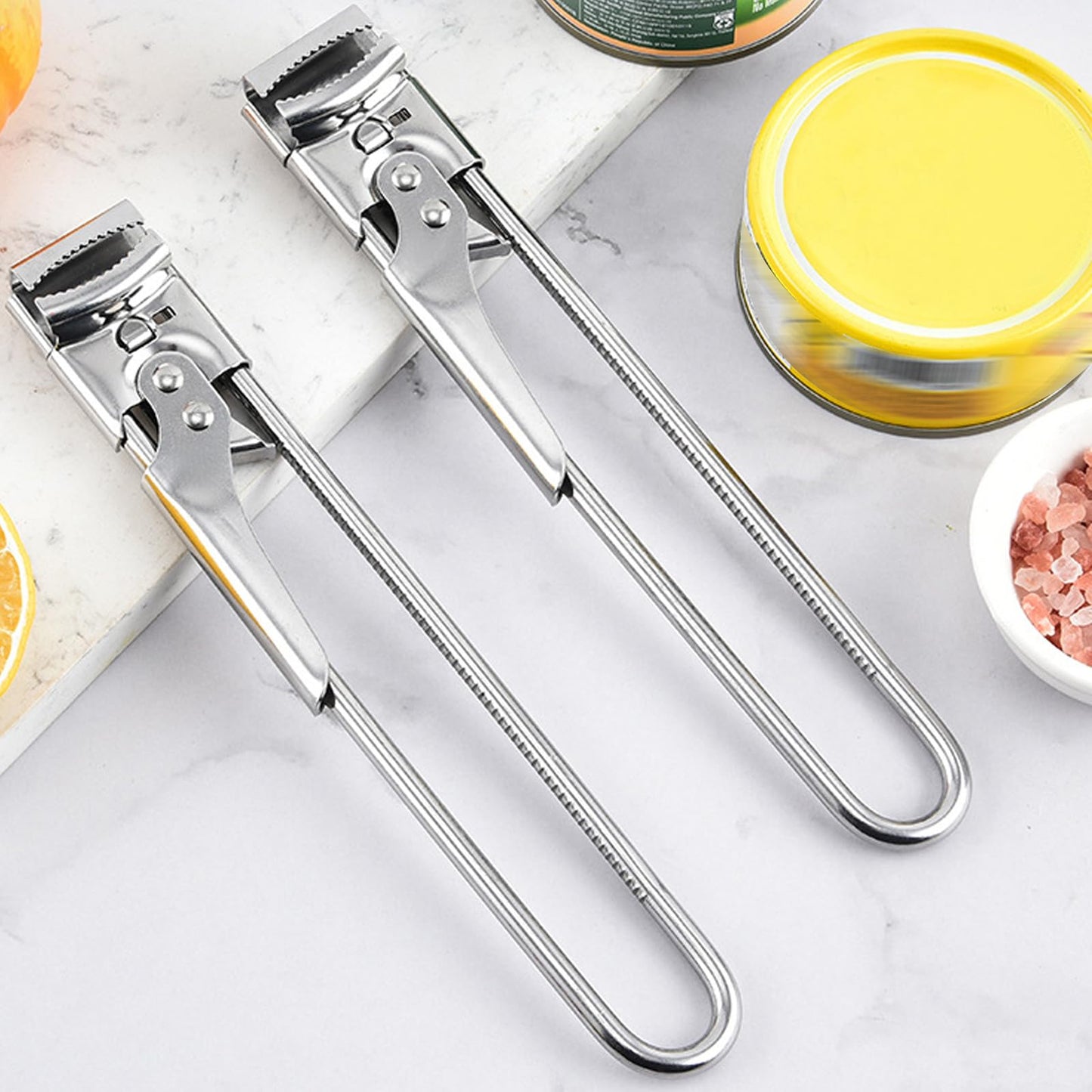 2-Pack Rotating Jar Opener - Adjustable Non-Slip Handheld Can Opener, Bottle Cap Lifter & Jar Lid Remover Tool for Seniors, Weak Hands - Ergonomic Kitchen Gadget for Tight Lids, Pickles, Mason Jars