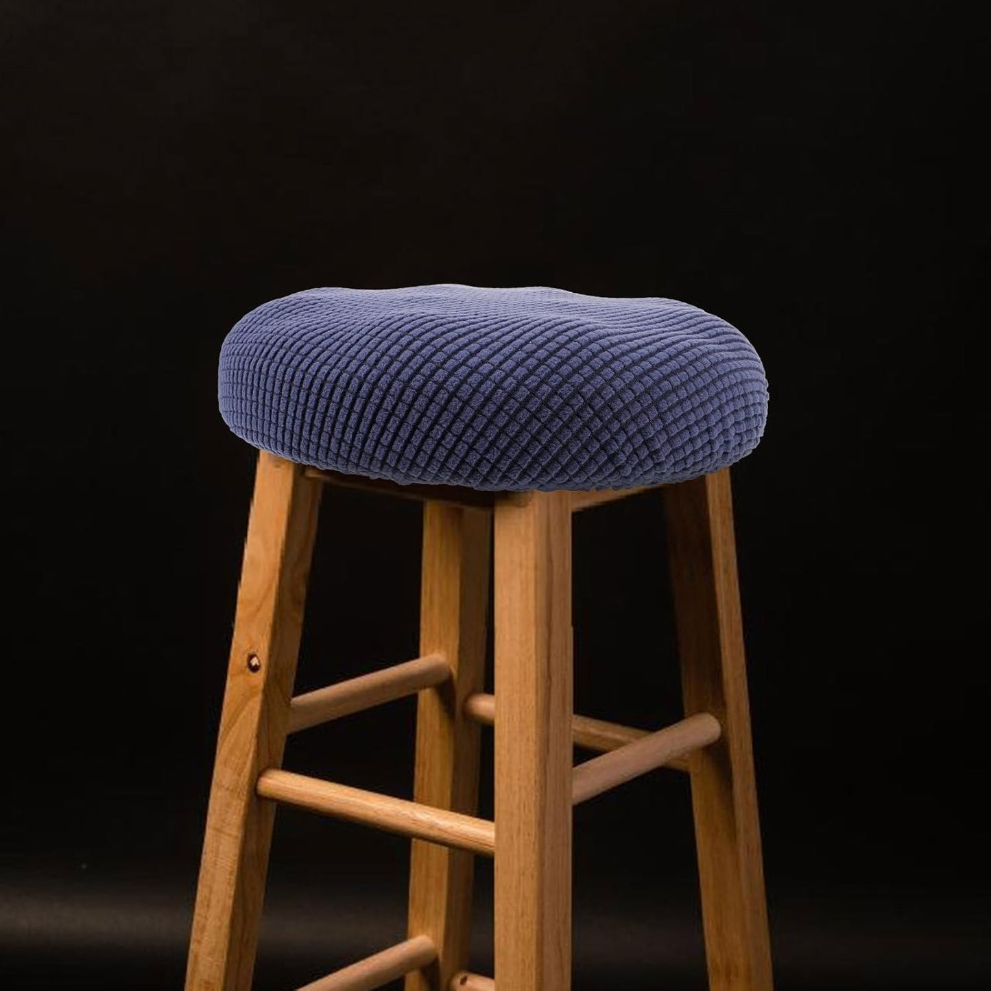 Veemoon Round Stool Covers, Soft Bar Stool Chair Cushion Cover with Elastic Non-Slip Bottom, 11 inches Width
