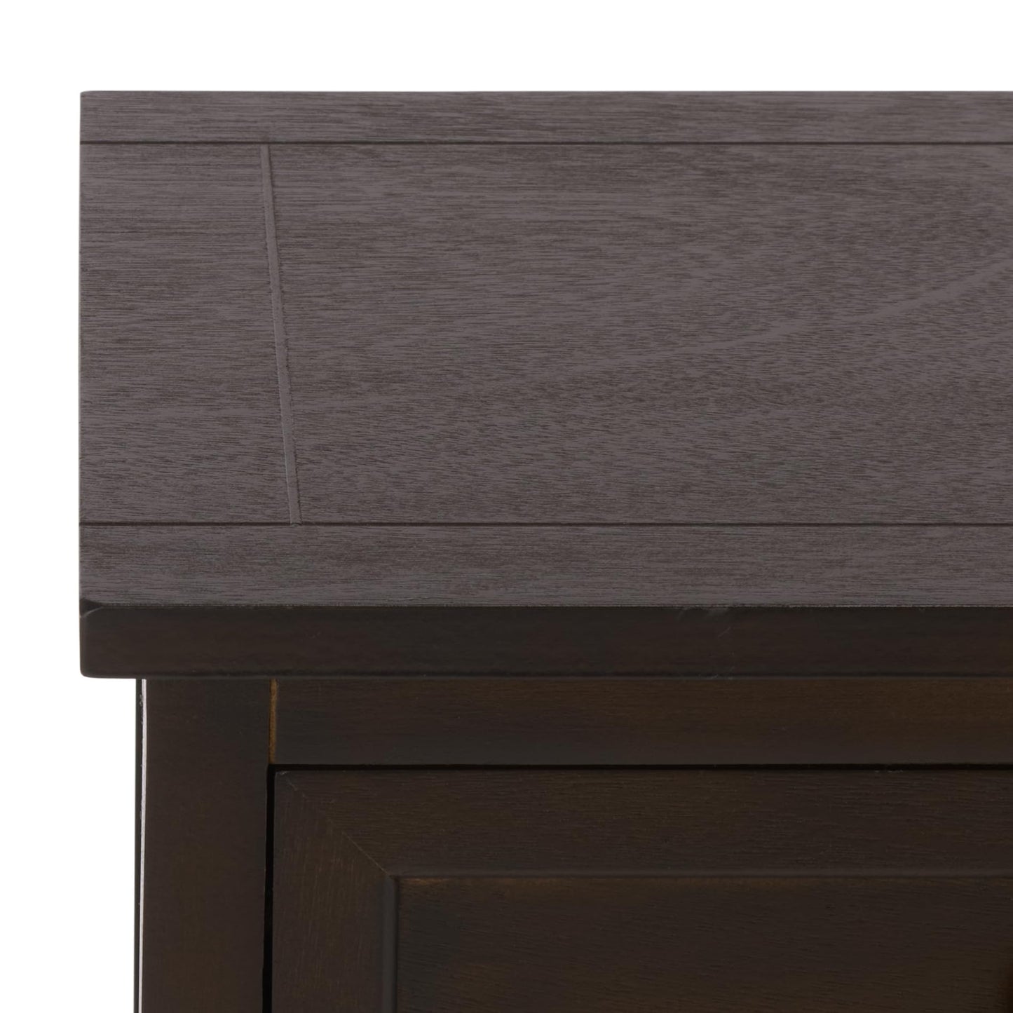 SAFAVIEH Furniture - Herman 2-Drawer Storage Unit - Dark Chocolate - Solid Wood - Classic Storage Design - Ideal for Living Room, Entryway, 29" W x 13" D x 27.5" H - Fully Assembled (AMH5702H)