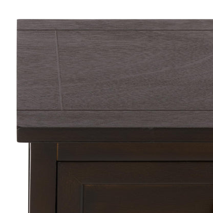 SAFAVIEH Furniture - Herman 2-Drawer Storage Unit - Dark Chocolate - Solid Wood - Classic Storage Design - Ideal for Living Room, Entryway, 29" W x 13" D x 27.5" H - Fully Assembled (AMH5702H)