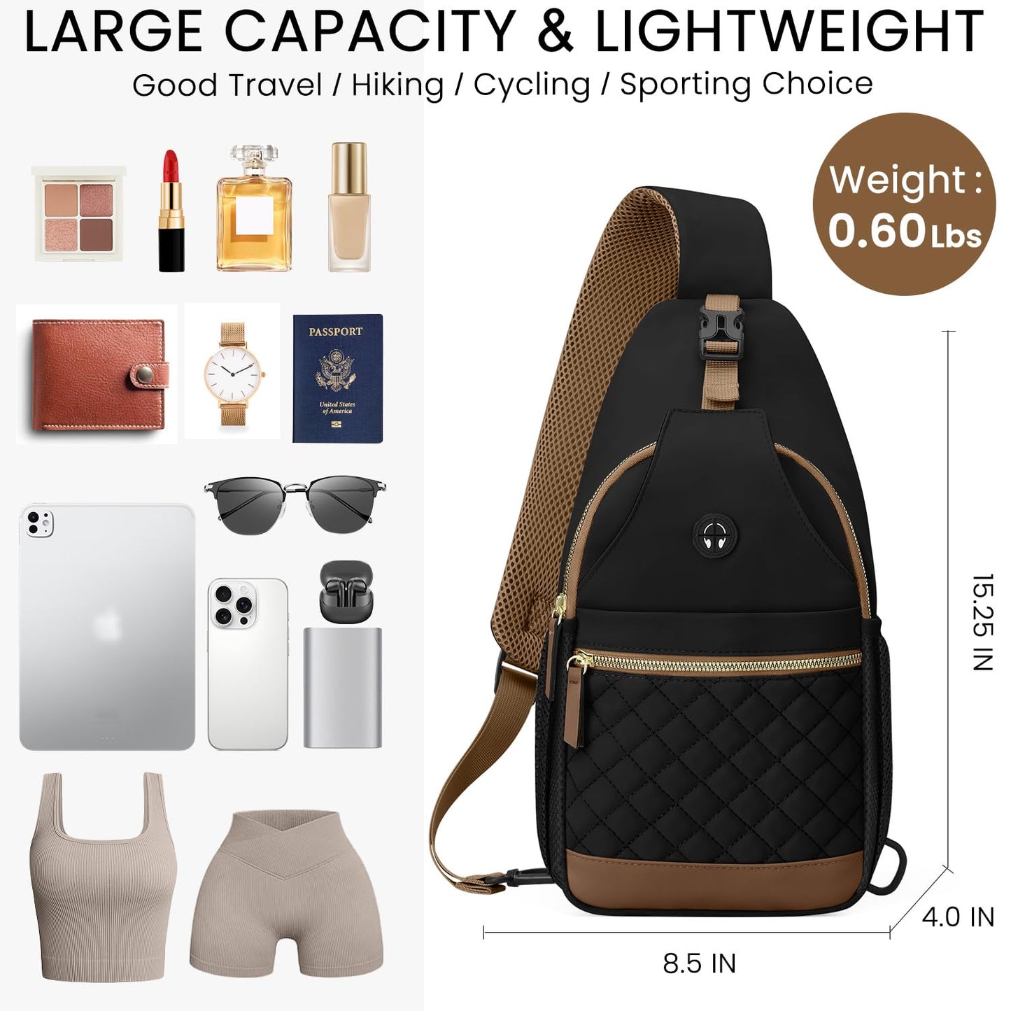 Small Crossbody Purses Bags for Women Men Travel, Chest Sling Bag Women Casual Cross Body Bag for Woman Sling Backpack