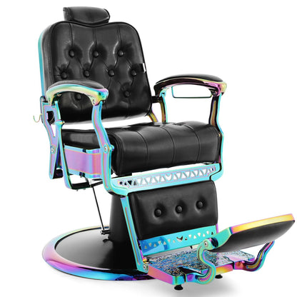 Artist hand Barber Chair All Purpose Hydraulic Recline Salon Chair Beauty Spa Vintage Barber Chair Heavy Duty Chair (Laser Frame)