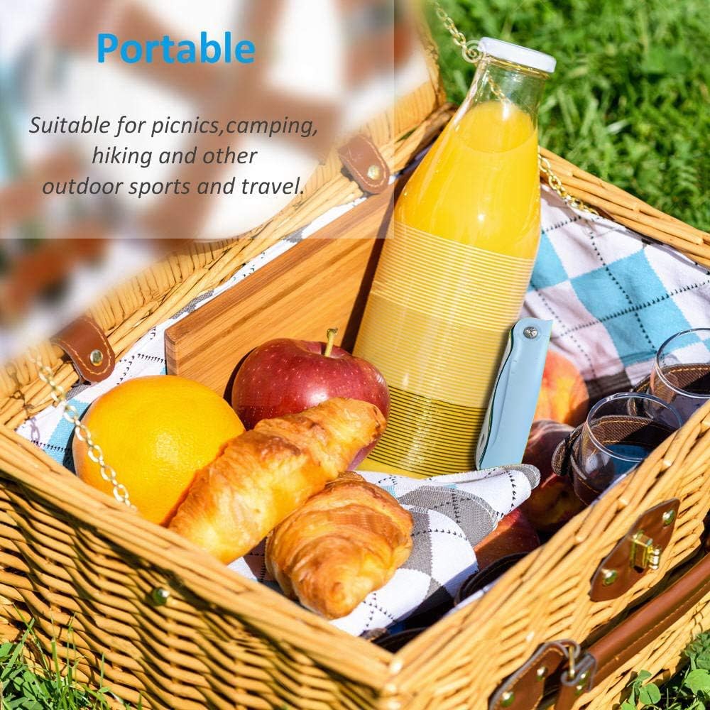 Travel Pocket Paring Knife, Folding Vegetable Peeler, Multi Function Small Portable Knife for Kitchen