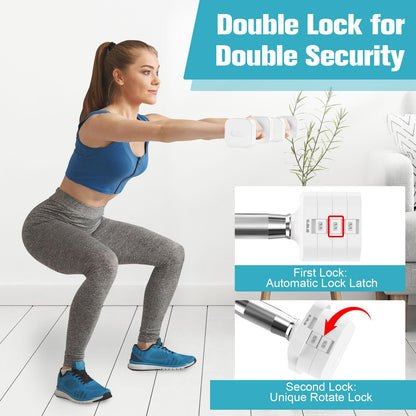 22LBS Adjustable Dumbbells Set, Adjustable Weight Dumbbells with 4 Levels 4.4lb, 6.6lb, 8.8lb, 11lb, Hand Weights Sets for Women/Men Home Gym Full Body Workout