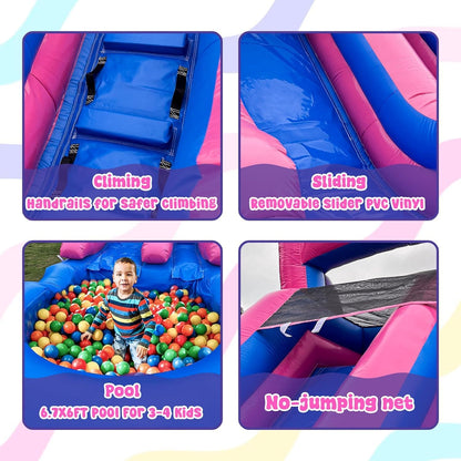 Water Slide Inflatables Rental Grade Adult Water Slides, with Blower&Pool 21x9x12FT Large Waterslides for Kids & Adults, Summer Waterslider Inflatables Backyard Outdoor - All Commercial PVC Made