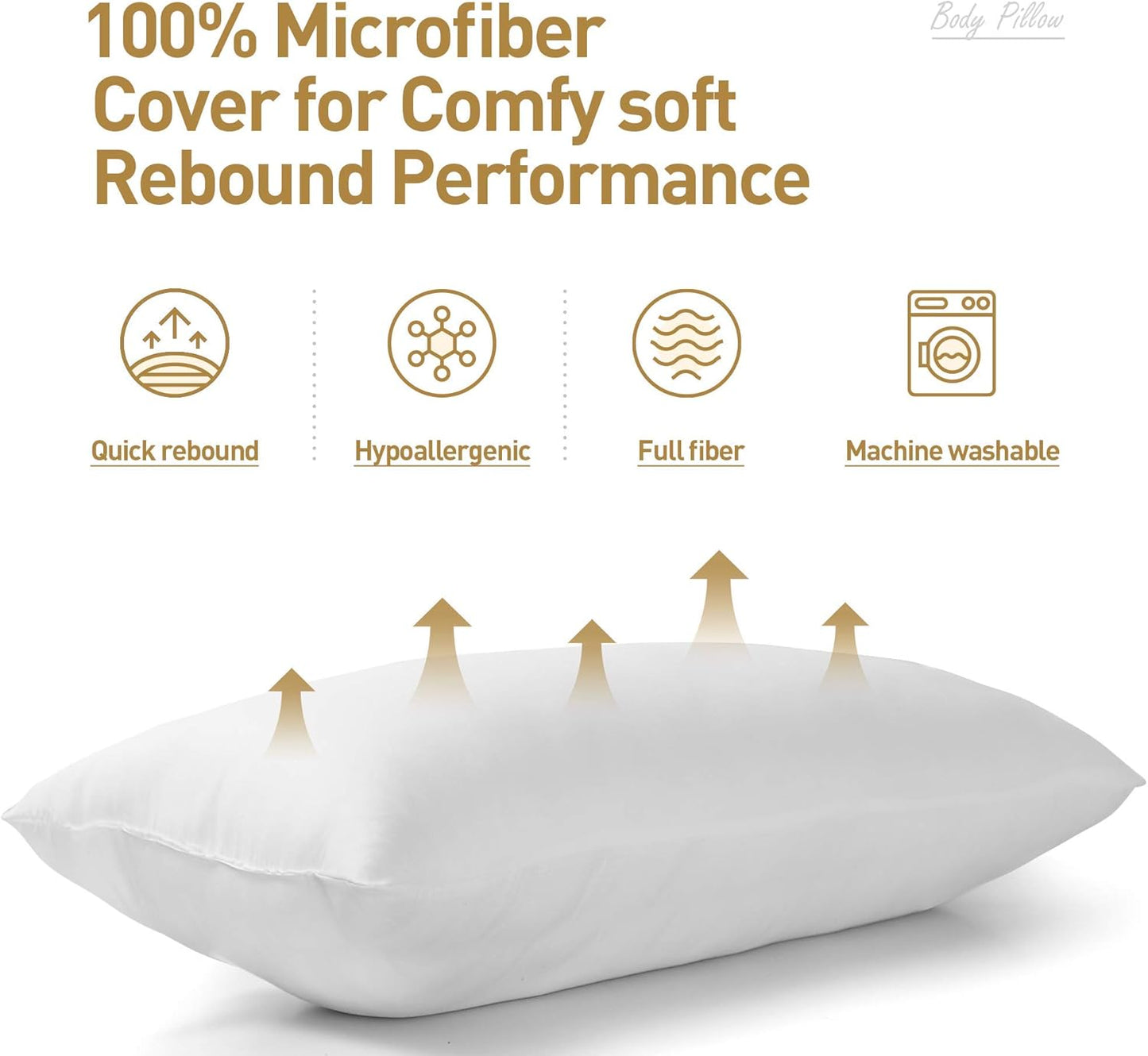ACANVA Soft Long Body Pillow for Side Sleepers - Perfect for Adults and Expecting Mothers