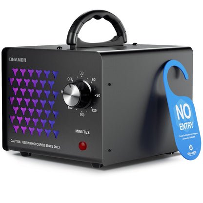 ONAMOR Ozone Generator Odor Eliminator 70000mg, High Capacity Ozone Machine Odor Removal Up to 6000 Sq.Ft, Ionizer Ozonator for Smoke, Car, Basement And Pet Room, Black