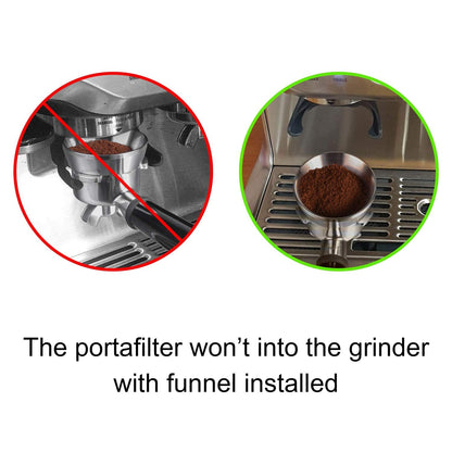 54mm Espresso Dosing Funnel, MATOW Stainless Steel Coffee Dosing Ring Compatible with Breville 54mm Portafilter