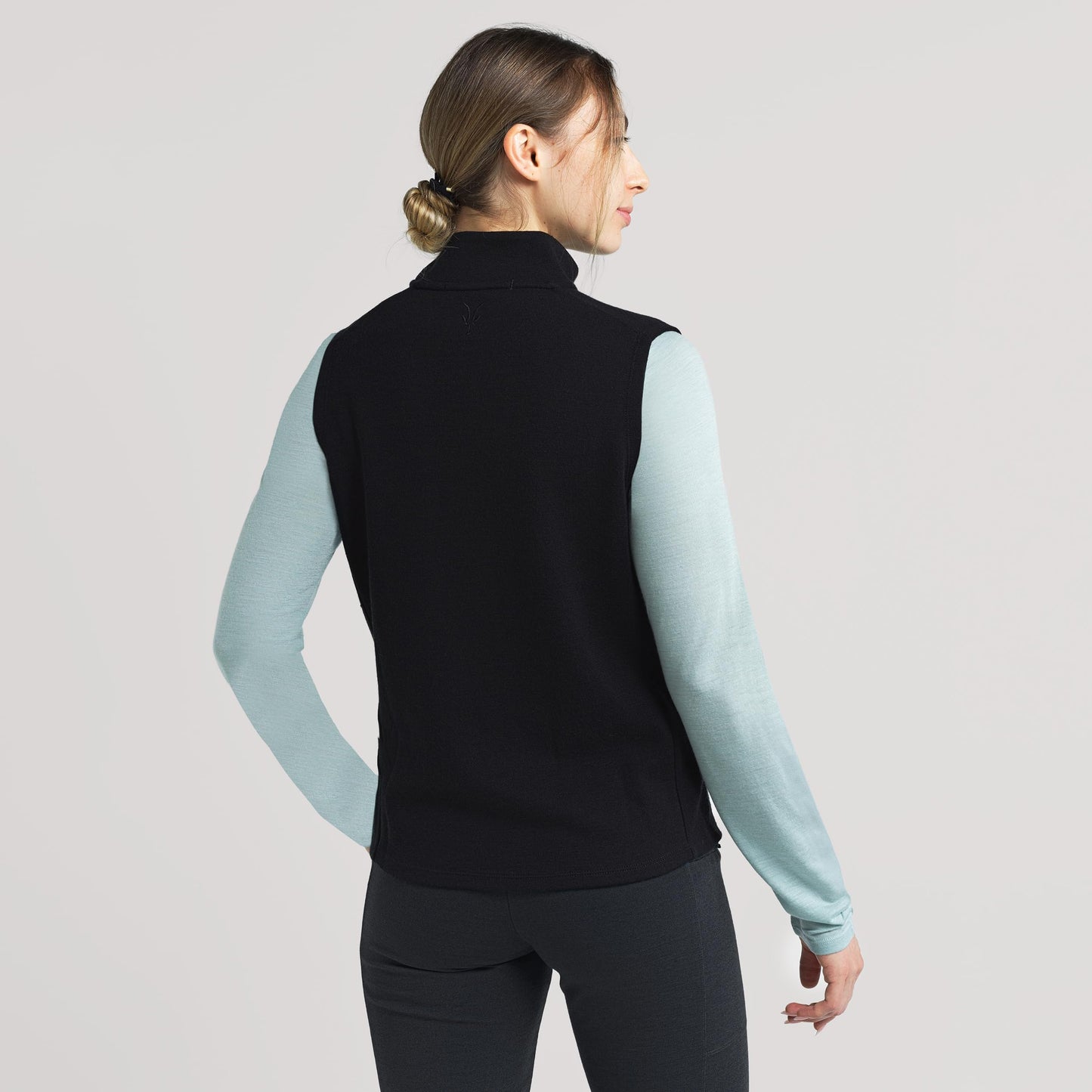IBEX Merino Wool Shak Vest for Women | Lightweight & Warm Sleeveless Jacket | Soft & Breathable Midlayer for Outdoor & Casual Use | Black (Small)