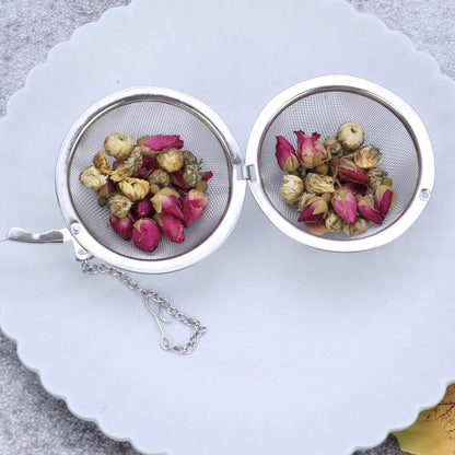 15Pcs Stainless Steel Loose Leaf Tea Steeper, Extra Fine Mesh Tea Ball Infusers Strainers Diffusers for Brewing Leaf Tea Herbal Spices Seasonings