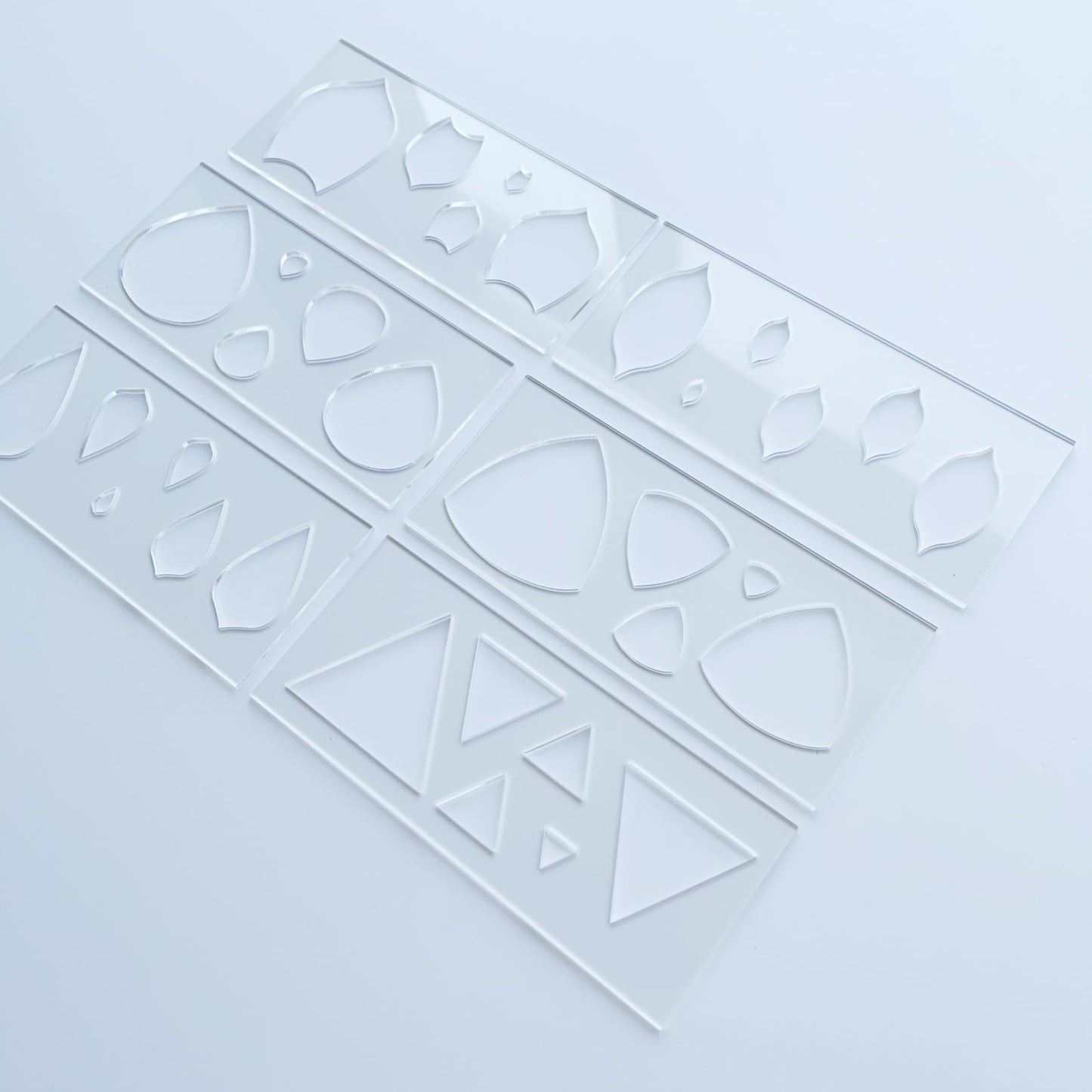 Ipaakband Mandala Art Stencils, 6 Geometric Shapes with 5 Sizes, Drawing Pattern Making Tools