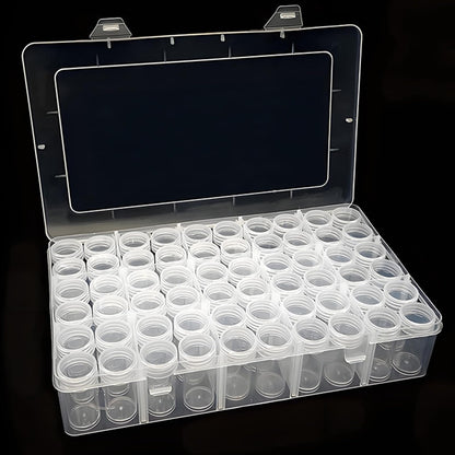 Huacan 60 Grids 5D Diamond Painting Box Storage Containers with Label Stickers for Beads Seeds Crafts