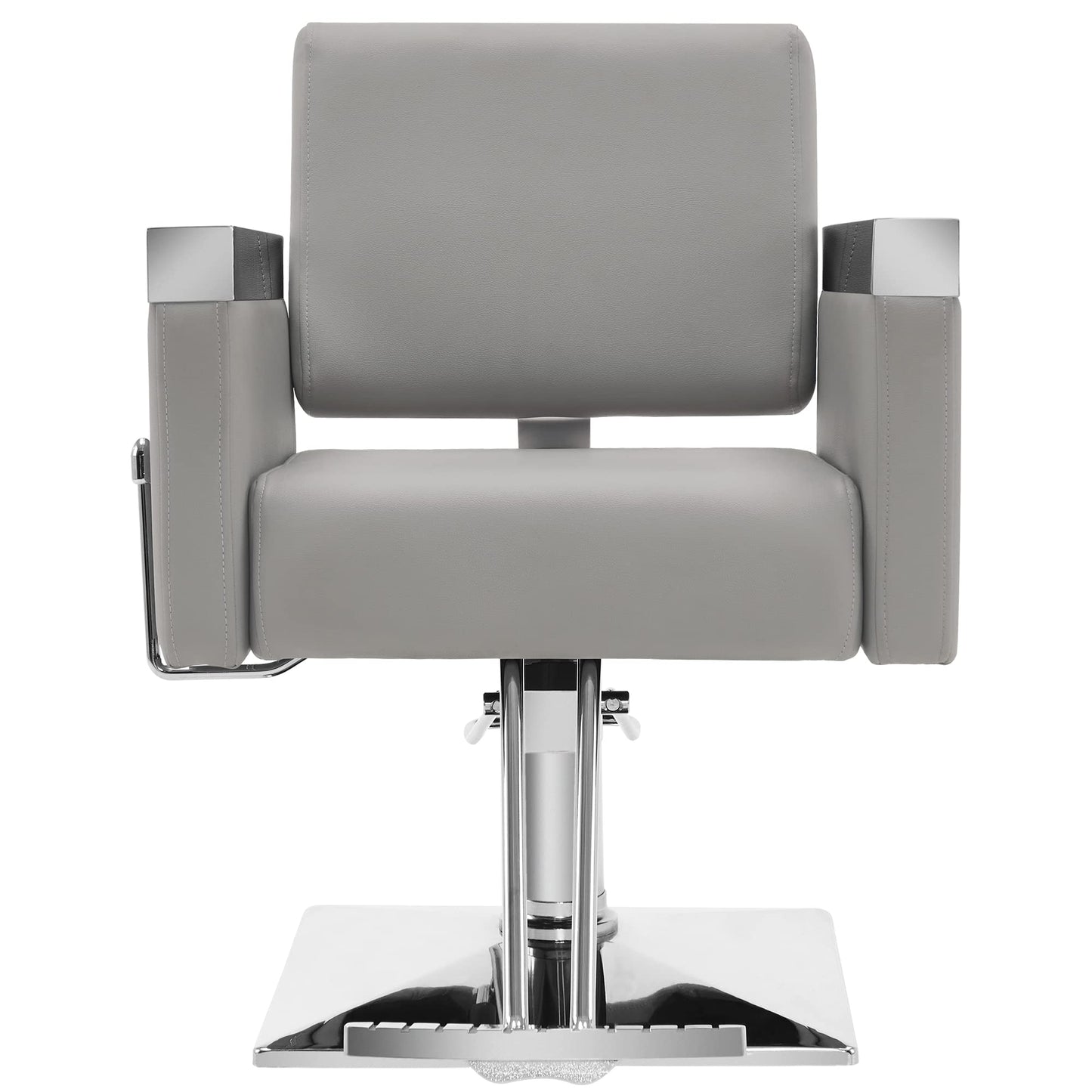 BarberPub Classic Recline Hydraulic Barber Chair Salon Spa Chair Hair Styling Beauty Equipment 3021 (Grey)