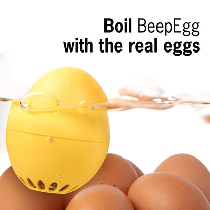 Hippie BeepEgg – Egg Timer for Boiling Eggs – Musical Egg Cooker for Soft, Medium, Hard Boiled Eggs – Food Safe – Singing Floating Egg Timer – Egg Cooker for 3 Levels of Doneness - Brainstream