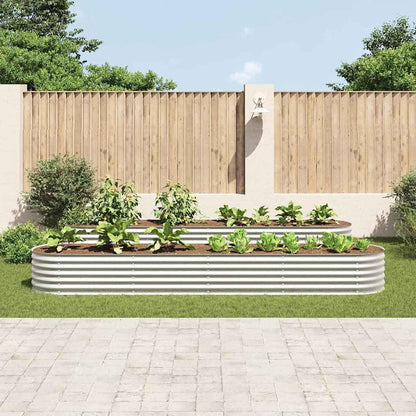 Favemtsl Galvanized Steel Large Raised Garden Bed 157.5 x 31.5 x 17.3 inch Rectangle Planter Box Outdoor Modern Silver Finish for Backyard Patio Balcony