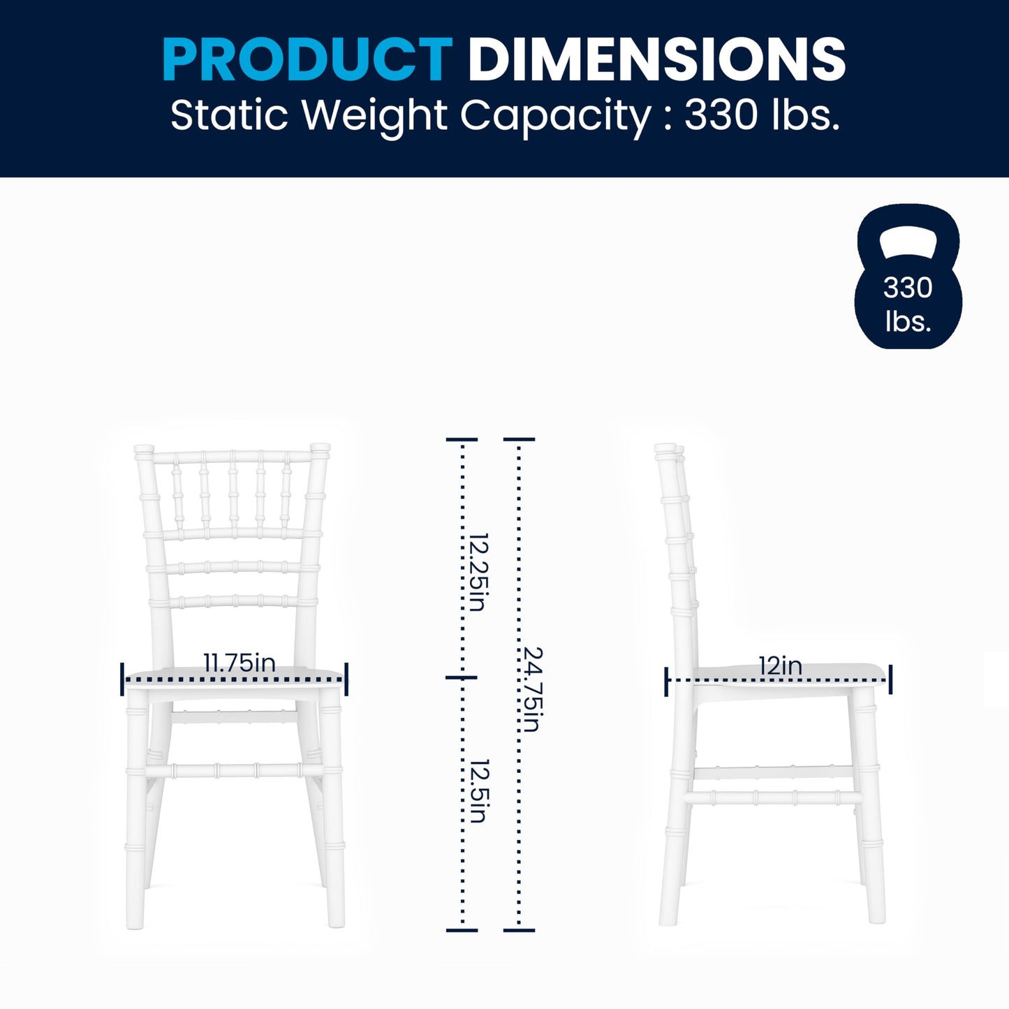 Flash Furniture Hercules Series Children's Resin Event Chairs, Commercial/Residential All Occasion Chairs for Kids, 330 lb. Static Weight Capacity, Set of 10, White