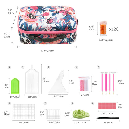 ARTDOT 120 Slots Storage Container for Diamond Art Kits for Adults,Portable Bead Storage Boxes for Diamond Painting Accessories and Tools