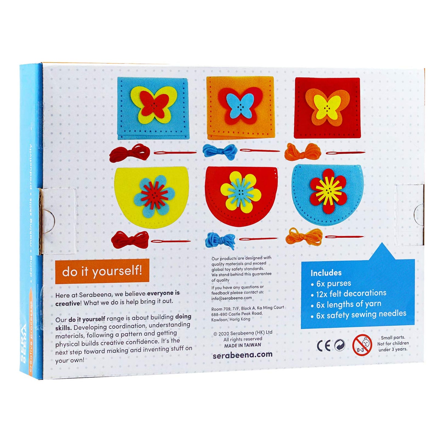 Serabeena Sew Your Own Purses - Sewing Kit for Kids - Felt Crafts for Kids - Sewing Ages 4-8 Plus - Felt Kit - Helps Develop Fine Motor Skills - DIY Kits with 6 Purses & Accessories