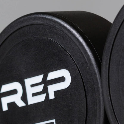 REP Urethane Coated Dumbbell Set - 5-50 lb with 3-Tier Rack