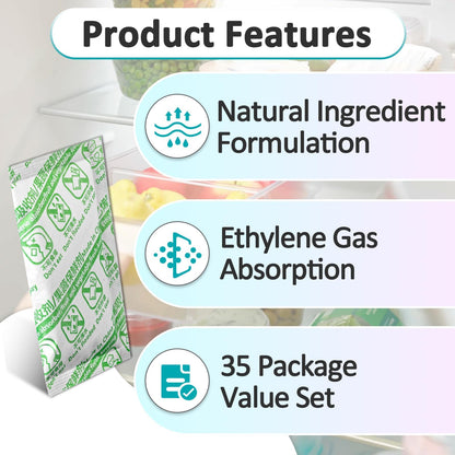 35 Pcs Carbon Filter Refills Compatible with OXO GreenSaver Produce Keepers and Crisper Inserts, Activated Carbon to Keep Fruits Fresh, Also for Bluapple Produce Saver Balls and Other Produce Savers