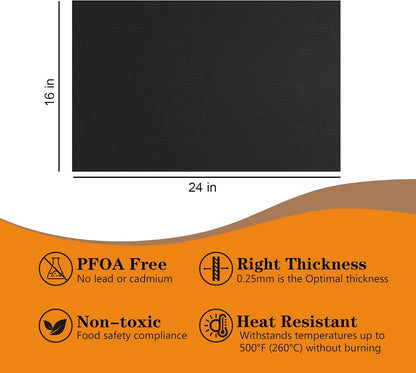 UBeesize 4 Pack Large Oven Liners, 16x24 Inch Heavy Duty Non Stick Teflon Mats for Ovens
