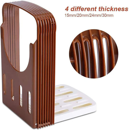 Kitchen Toast Slicer, Folding Bread Cutter Sandwich Maker with 4 Thickness for Homemade Bread