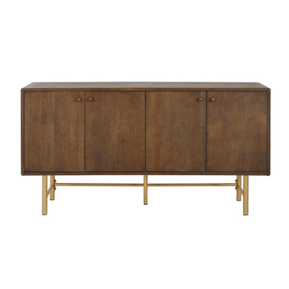 Christopher Knight Home Dodie Wooden Sideboard Cabinet, Large Sideboard Buffet Cabinet, Living Room Accent Storage Cabinet with Adjustable Shelves,Kitchen Cabinet Organizer for Coffee Bar,Walnut Brown