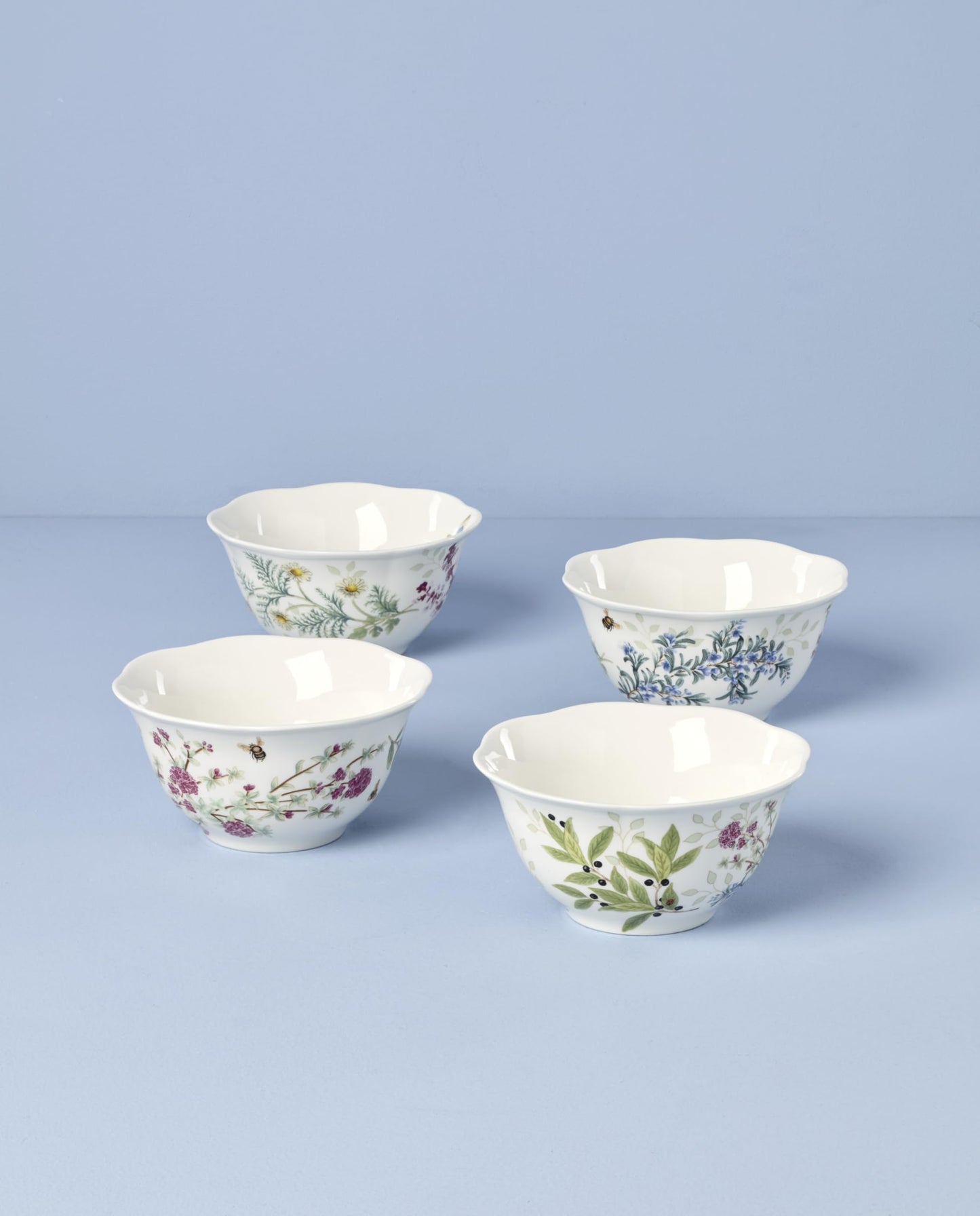 Lenox 897796 Butterfly Meadow Herbs Rice Bowls, Set Of 4