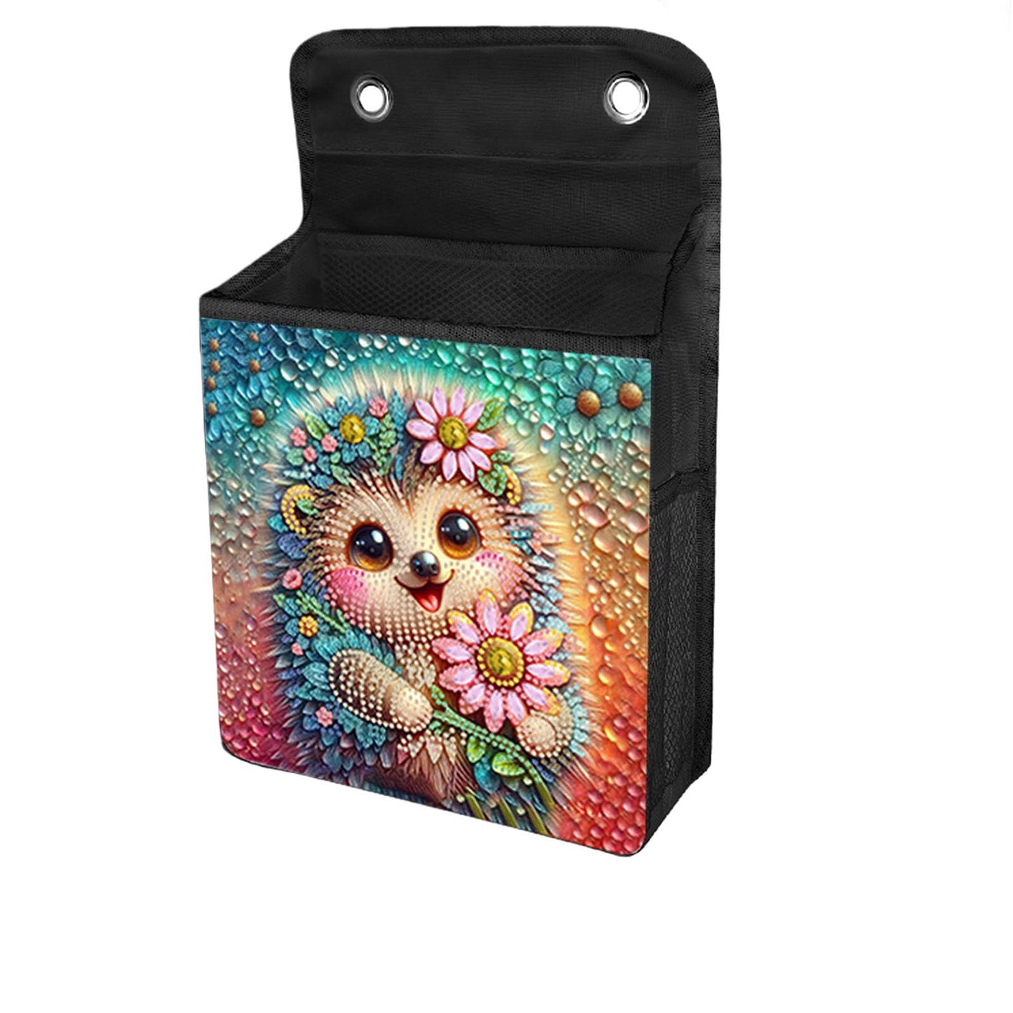 LSQFS Diamond Painting Storage Bag, Foldable Hanging Organizer. Wall-mounted for diamond art & crafts. Home/office/travel storage for makeup, jewelry, pens. Space-saving, portable (No Hooks)
