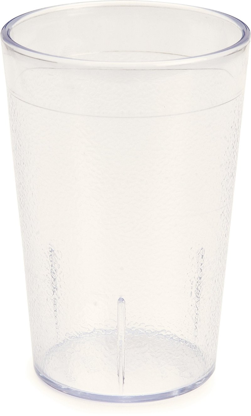 Carlisle FoodService Products Stackable Tumbler Plastic Tumbler for Restaurants, Catering, Kitchens, Plastic, 8.1 Ounces, Clear, (Pack of 72)