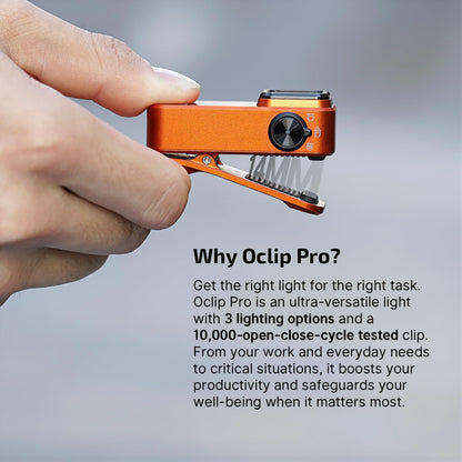 OLIGHT Baton4 Pro EDC Flashlight Rechargeable, 1600 Lumens Small Pocket Flash Light with Magnetic & USB-C Charging and Tail Switch Bundle with Oclip Pro 500 Lumens EDC Flashlight Clip-on Light