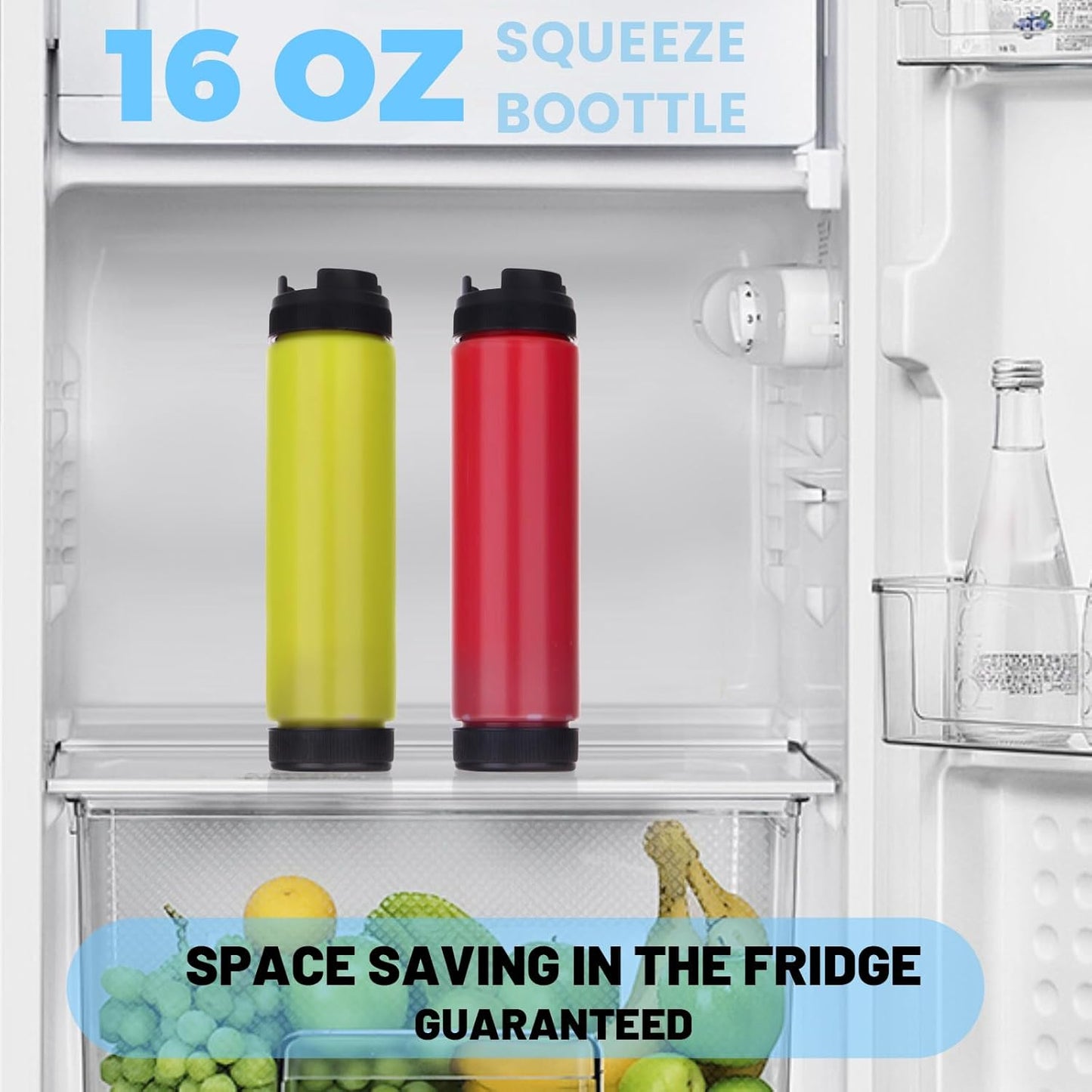 12 16 Oz mwellewm Pc Condiment Squeeze Bottles for Sauces Ketchup Bottles Squeeze Plastic Mustard Dispenser Refillable