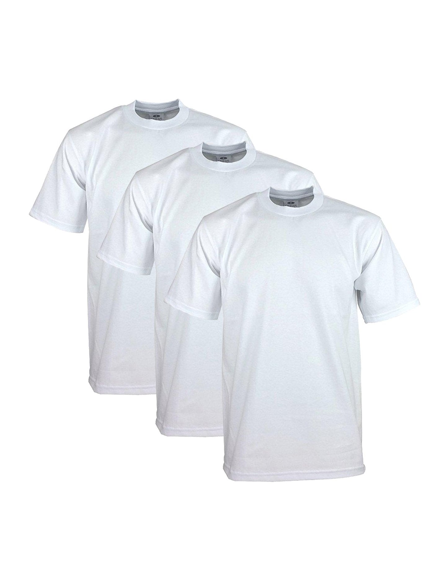 Pro Club Men's 3-Pack Heavyweight Cotton Short Sleeve Crew Neck T-Shirt, White, X-Large