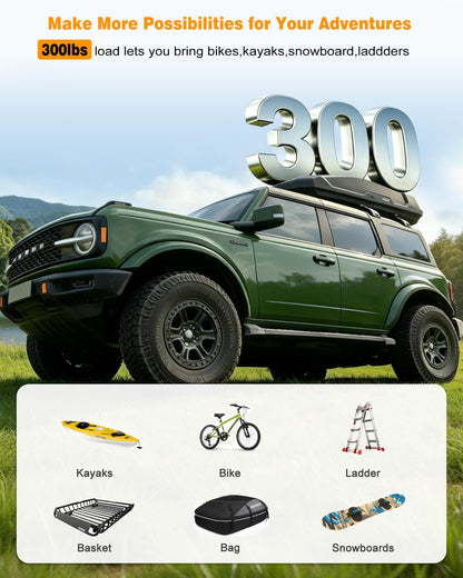 Snailfly Roof Rack Cross Bars 4PCS for Ford Bronco 2021-2026 Hard Top Only 2-Door & 4-Door - Aluminum Rooftop Cargo Luggage Carrier, Low Profile, (Not for Bronco Sport,Raptor, 4Door Badlands 2.7L)